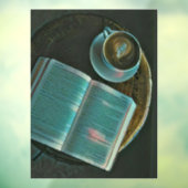 Ich Liebe Kaffee und Bücher Fensteraufkleber (Blatt 3)