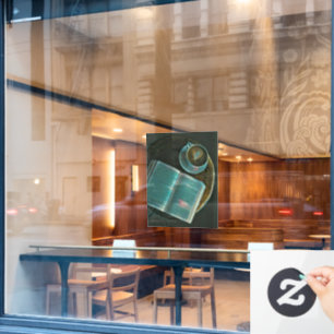 Ich Liebe Kaffee und Bücher Fensteraufkleber