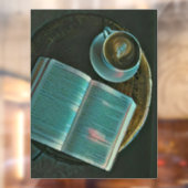 Ich Liebe Kaffee und Bücher Fensteraufkleber (Blatt 2)