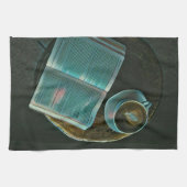 Ich Liebe Kaffee und Bücher Geschirrtuch (Horizontal)