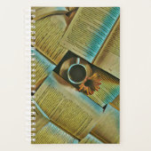Ich Liebe Kaffee und Bücher Planer (Vorderseite)