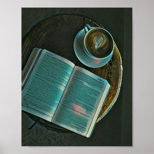 Ich Liebe Kaffee und Bücher Poster (Vorne)