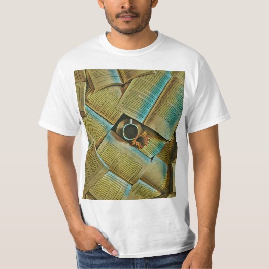 Ich Liebe Kaffee und Bücher T-Shirt (Vorderseite)