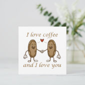 Ich Liebe Kaffee und ich Liebe Sie (Stehend Vorderseite)