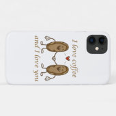 Ich Liebe Kaffee und ich Liebe Sie Case-Mate iPhone Hülle (Rückseite (Horizontal))