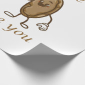 Ich Liebe Kaffee und ich Liebe Sie Geschenkpapier (Ecke)