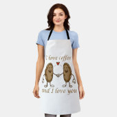 Ich Liebe Kaffee und ich Liebe Sie Schürze (Getragen)
