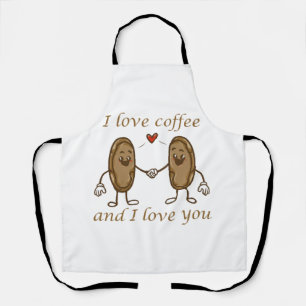 Ich Liebe Kaffee und ich Liebe Sie Schürze