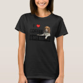 Ich Liebe Kaffee und mein Beagle Hund Mama Vater H T-Shirt (Vorderseite)