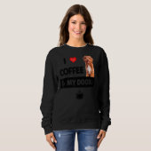 Ich Liebe Kaffee und mein Golden Doodle Hund Mama Sweatshirt (Vorne ganz)