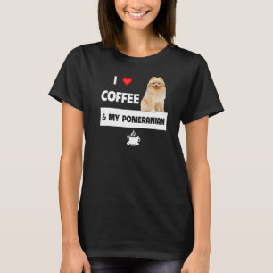 Ich Liebe Kaffee und mein Spitz Mama Vater Eltern T-Shirt