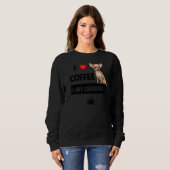 Ich Liebe Kaffee und meine Chihuahua Mama Vater Ha Sweatshirt (Vorne ganz)