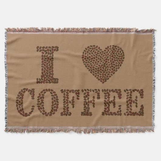 "Ich Liebe Kaffee" werfen Decke. Decke (Vorderseite)