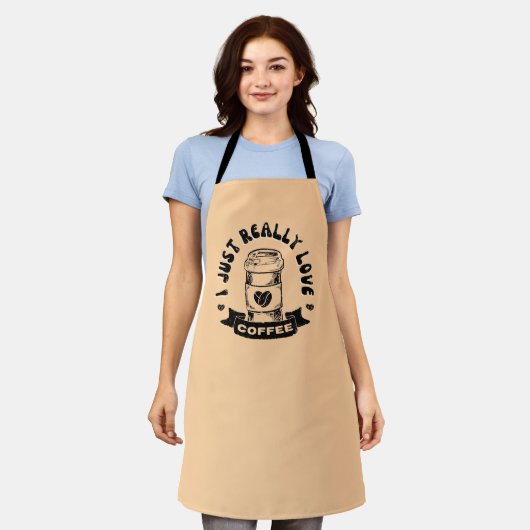 Ich liebe Kaffee wirklich sehr Schürze (Getragen)