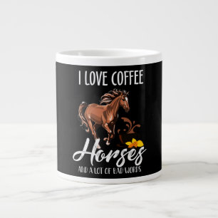 Ich Liebe Kaffeepferde und viele schlechte Worte Jumbo-Tasse