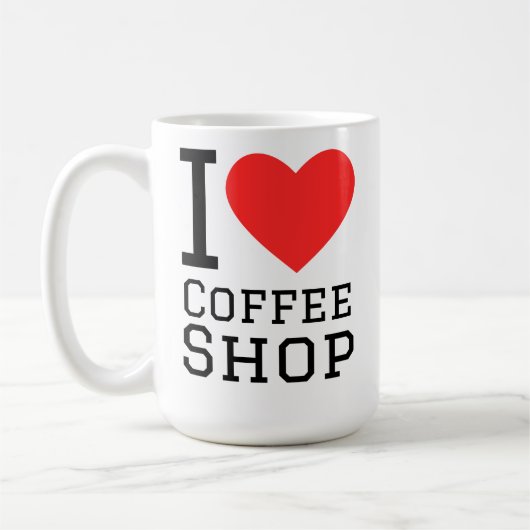 Ich liebe Kaffees shop Kaffeetasse (Links)