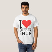 Ich liebe Kaffees shop T-Shirt (Vorne ganz)