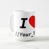 Ich liebe kaffeetasse (Vorderseite Links)