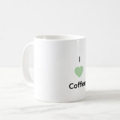 Ich liebe Kaffeetext Tasse (Vorderseite Links)
