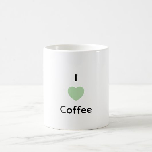 Ich liebe Kaffeetext Tasse (Mittel)