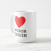 Ich liebe Kaiserpinguin Kaffeetasse (Vorderseite Links)