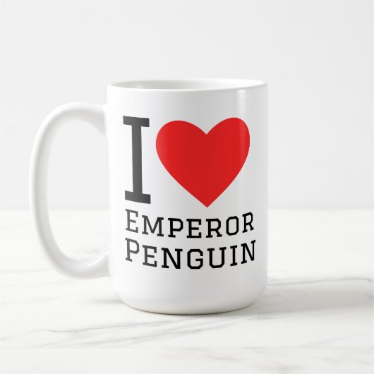 Ich liebe Kaiserpinguin Kaffeetasse (Links)
