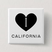 Ich liebe Kalifornien - klassischer Button für all (Vorderseite)
