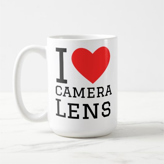 Ich liebe Kameraobjektiv Kaffeetasse (Links)