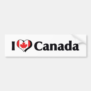 Ich liebe Kanada-Flagge Autoaufkleber