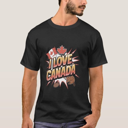 Ich liebe Kanada Kanadier T-Shirt (Vorderseite)