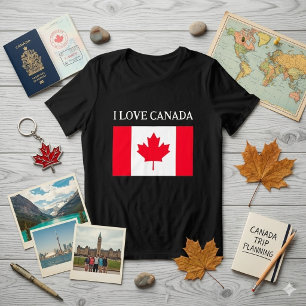 Ich liebe Kanada. Kanadische Flagge.  Tri-Blend Shirt