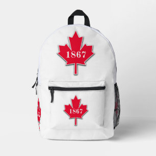 Ich liebe Kanada - Rotes Ahornblatt - Gegr. 1867 Bedruckter Rucksack