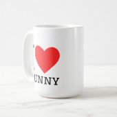 Ich liebe Kaninchen Kaffeetasse (Vorderseite Links)