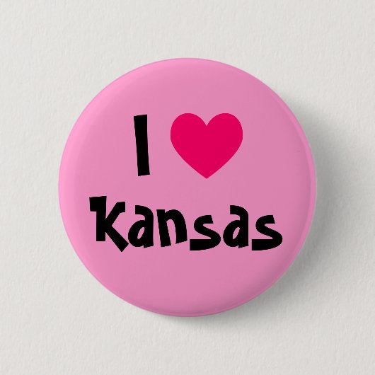 Ich liebe Kansas Button (Vorderseite)
