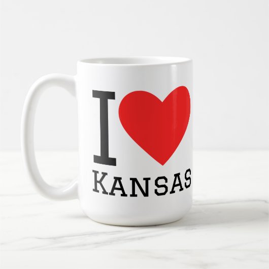 Ich liebe Kansas Kaffeetasse (Links)