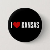 Ich liebe Kansas Runde Knöpfe Button (Vorderseite)