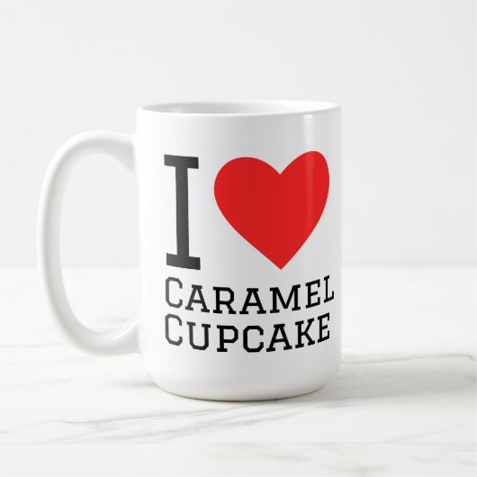 Ich liebe Karamell-Cupcake Kaffeetasse (Links)