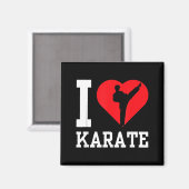 Ich liebe Karate-Gürtel-Kämpfer-Trainer-Kampfsport Magnet (Vorderseite/Rückseite)