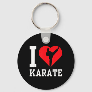 Ich liebe Karate-Gürtel-Kämpfer-Trainer-Kampfsport Schlüsselanhänger