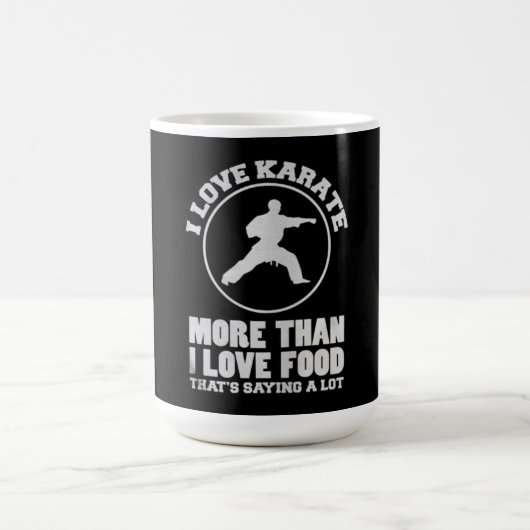 Ich Liebe Karate mehr als ich Liebe Essen Geschenk Kaffeetasse (Mittel)