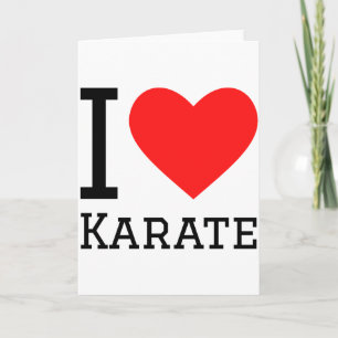 Ich liebe Karate T-Shirt Karte