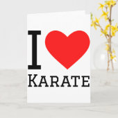 Ich liebe Karate T-Shirt  Karte (Gelbe Blume)