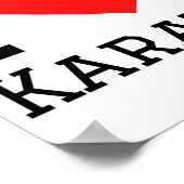 Ich liebe Karate T-Shirt  Poster (Ecke)