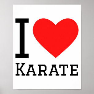 Ich liebe Karate T-Shirt  Poster