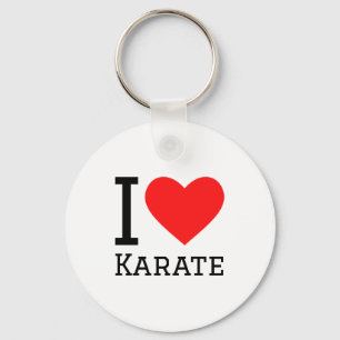Ich liebe Karate T-Shirt  Schlüsselanhänger
