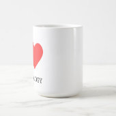 Ich liebe Kardiologie Kaffeetasse (Mittel)