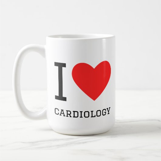 Ich liebe Kardiologie Kaffeetasse (Links)