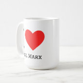 Ich liebe Karl Marx Kaffeetasse (Vorderseite Links)