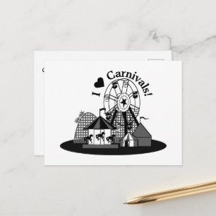 Ich liebe Karneval! Postkarte