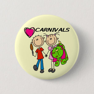 Ich liebe Karneval T-Shirts und Geschenke Button